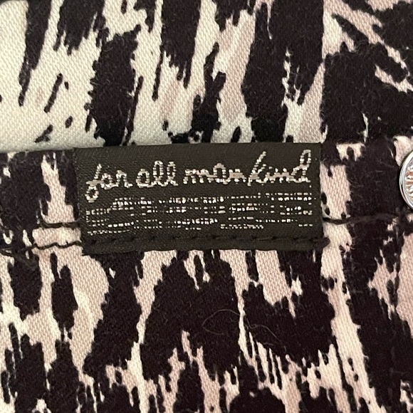 GIAMBATTISTA VALLI AND 7 FOR ALL MANKIND WHITE LEOPARD JEANS PANTS SZ 25 EUC - Picture 8 of 12